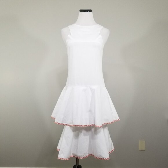 MLM Label Arles Tier Dress Small Womens Sleeveless Ruffle Layered  Summer Sheath - Picture 3 of 16